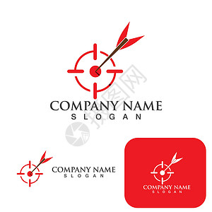公司战略飞镖标志和符号矢量模板市场徽章插图圆形中心公司商业艺术竞赛游戏插画