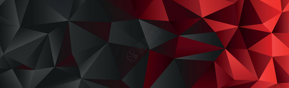 不同大小的黑色和红色梯度三角形  矢量马赛克墙纸插图多边形坡度钻石横幅装饰品商业网络背景图片