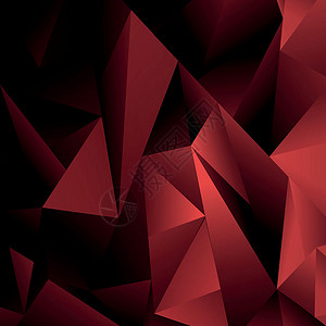 不同大小的黑色和红色梯度三角形  矢量水晶商业装饰品多边形钻石技术墙纸马赛克横幅网络背景图片