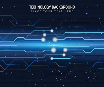 抽象的技术深蓝色背景与微芯片的元素 电路板背景纹理 矢量图工程电子产品数据活力黑色艺术网络电气电路背景图片