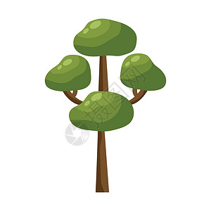 白色背景上的绿树摘要  矢量标识插图艺术森林花园卡片邀请函季节叶子植物背景图片