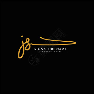 JS 信函 签署Logo 模板矢量团队商业艺术插图写作团体标识字母签名奢华设计图片