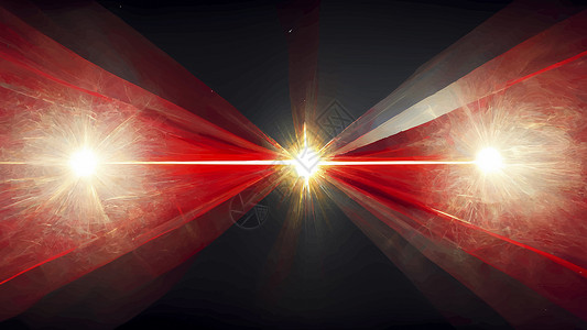 黑色背景的红光镜头照明弹辉光太阳电影闪光星星镜片光束相机魔法射线背景图片