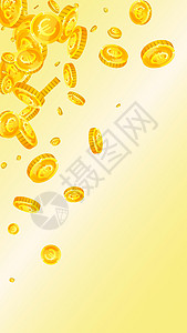 欧洲联盟的欧元硬币贬值 碎金大奖空气现金百万富翁金币飞行投资运气财富金子背景图片