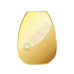 金色酒杯金色花瓶 白色背景的闪亮金色花瓶文化圣杯投手金属青铜古董几何学金子装饰艺术插画