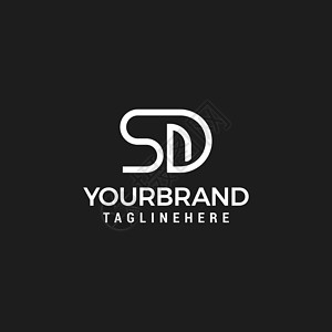 公司报销单创用最低线条艺术图标标识 SD 单方形Logo 线设计模板矢量设计图片