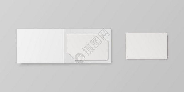 矢量 3d 逼真的白色客房 塑料酒店公寓钥匙卡 身份证 销售 信用卡 设计模板与纸质封面案例 样机钱包 品牌 顶视图银行服务资格背景图片