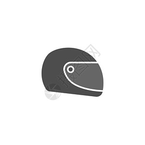 摩托车头盔图标设计插图摩托运动越野赛车发动机自行车帽子安全速度黑色背景图片