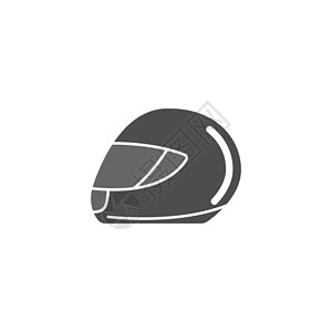 摩托车头盔图标设计插图发动机速度黑色安全帽子运动赛车自行车摩托越野背景图片