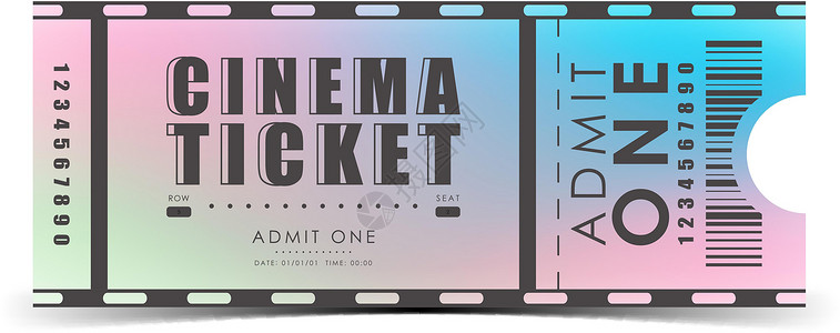 电影票设计 现代票卡模板 矢量入口商业优惠券录取纸板网络娱乐艺术剧院价格插画