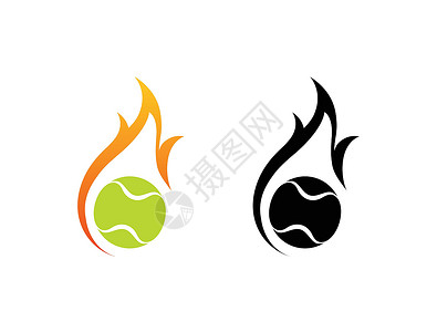 带有网球球的Logo背景图片