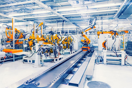 汽车厂机器人生产技术金属高科技自动化安全车身建造服务电子产品背景图片