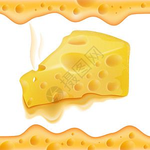 冬奥会项目矢量现实的奶酪与熔化边缘 这种创造力将会在您的商业项目中带来成功 矢量插图插画