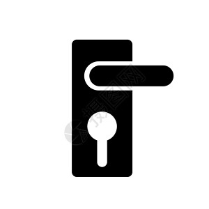 门锁图标门锁光影图标 家庭安全图标 入口安全 矢量插画