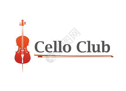 Cello俱乐部或音乐店的徽标背景图片