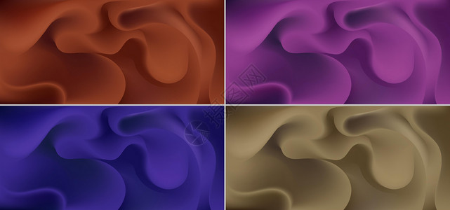 紫色织物纹理一套棕色 紫色 蓝色 黄色织物纺织品皱纹折叠或液体背景和纹理奢华风格设计图片