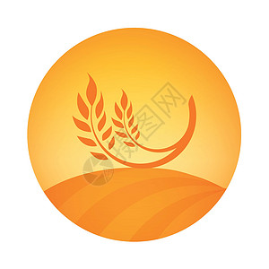麦穗标志黑麦植物高清图片