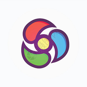 Hight Tech 公司Swirl形式的摘要Logo背景图片