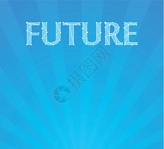 工程案例banner蓝背景 在 Banner 顶端有标题未来设计图片