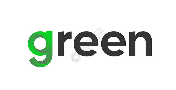 logo横幅绿色字母标签 - 市场矢量logo插画