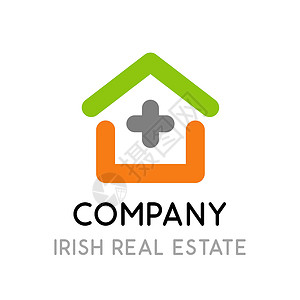 爱尔兰房地产公司Logo-矢量符号在网站和移动应用程序上看起来都很好看 校对 Soup背景图片
