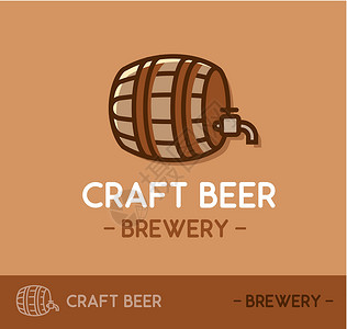 在网站布局模板中设计手工艺啤酒标识背景图片