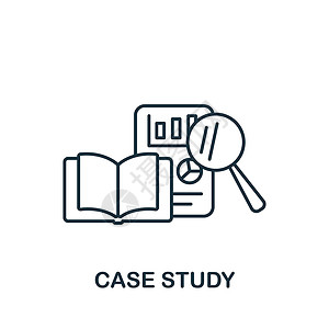 教程图标案例研究图标 用于模板 Web 设计和信息图形的行简单 Web 开发图标设计图片