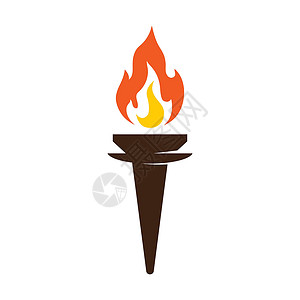火炬点火图标说明艺术火焰力量插图自由运动篝火胜利仪式公司背景图片