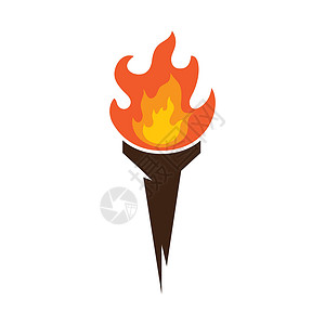 火炬点火图标说明艺术优胜者运动红色胜利创造力公司篝火自由烧伤背景图片