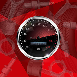迈速表速度运动线矢量抽象技术背景 与汽车赛速计 快速自动赛 体育驱动器插图设计图片