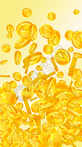 市场占比印地安卢比硬币掉落优胜者飞行百万富翁墙纸财富卢比游戏金币金子货币插画