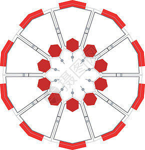 商业生态系统组织六重图计划模板Hexgone图表方案模板六边形推介会整合技术框架插图企业生态项目合并背景图片