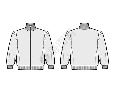 披肩 手肘袖的滑雪衣技术时装图示 掌上型运动衫 他们用高涨的肩膀和手肘袖来展示运动女士女性棉布计算机夹克设计男性套衫男士插画