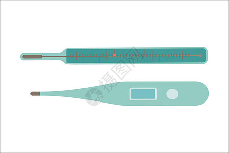 温度矢量矢量电子医用温度计 医用水银 数字温度计设计模板 在白色背景上孤立的矢量图工具摄氏度诊断疾病测量测试温度展示玻璃技术设计图片