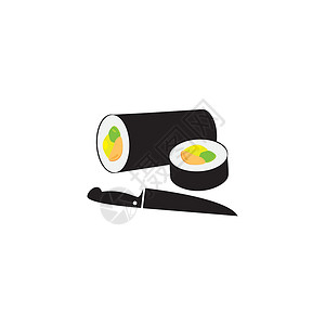 筷子素材免费寿司无标志的免费矢量黑色海藻海鲜食物菜单插图筷子餐厅海苔美食插画