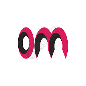 OM 字母徽标背景图片