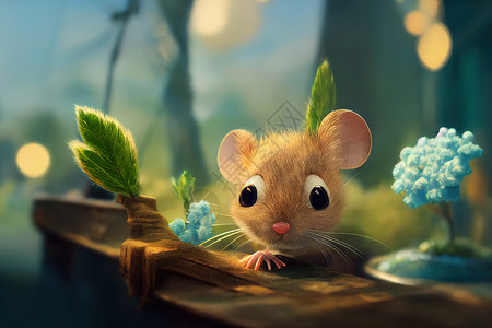 鼠吉祥物可爱的小老鼠字符背景
