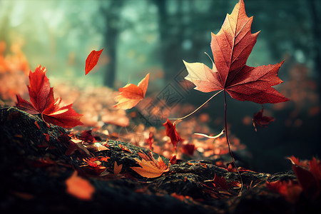 秋季假 7秋天树叶地面高清图片