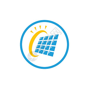 太阳能面板矢量图标概念设计技术发电机太阳等距插图活力商业房子标识环境图片