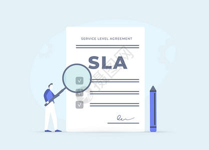 服务水平协议合同表-SLA 首字母缩略词业务概念说明设计图片