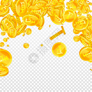 瑞士货币瑞士法郎硬币贬值 黄金散落金子空气财富现金游戏运气银行大奖货币法郎插画