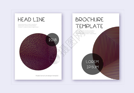 Trendy 覆盖设计模板集 金抽象里推介会打印小册子艺术杂志墙纸横幅插图栗色传单背景图片