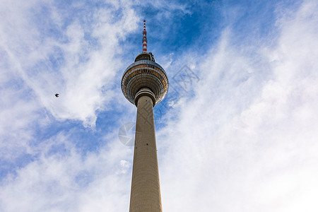 柏林电视塔亚历克斯拍到天上背景图片