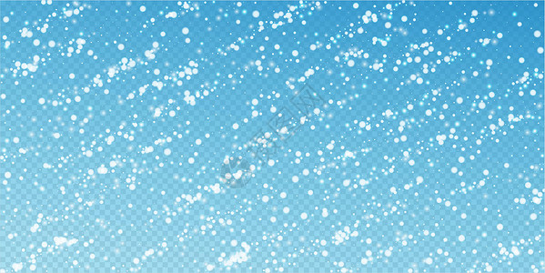 圣诞降雪背景 精细的飞雪薄片和恒星 节日冬季银雪花覆盖模板 矢量插图星星魔法魅力光束微光雪片暴风雪宝石辉光新年背景图片
