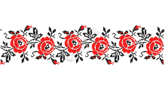 乌克兰的毛巾装饰品 叫做矢量 hrpringnyk向量风格边界设计国家刺绣插图装饰文化叶子纺织品背景图片
