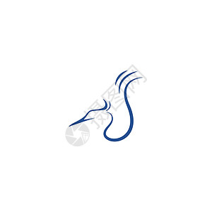 Heron 徽标图标插图卡通片动物荒野翅膀蓝色绘画动物群苍鹭羽毛野生动物背景图片