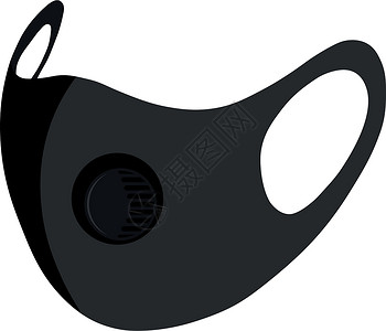 一次性医用外科口罩医用面具 黑色织物面具 防病毒的口罩 一种防止病毒传播的方法 在白色背景上孤立的矢量图感染艺术品安全小样流感插图外科病人手术呼吸插画