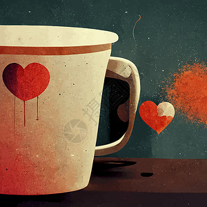 咖啡杯插图 咖啡插图香气粮食创造力杯子咖啡店艺术背景图片