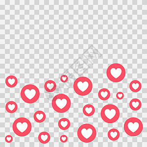喜欢和心脏图标矢量背景直播视频聊天设计模板社交网络 喜欢和心脏图标矢量背景直播视频聊天背景图片