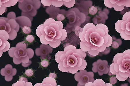 美丽的粉红玫瑰 粉红色玫瑰背景的插图植物植物群花瓣粉色花园绿色植物学背景
